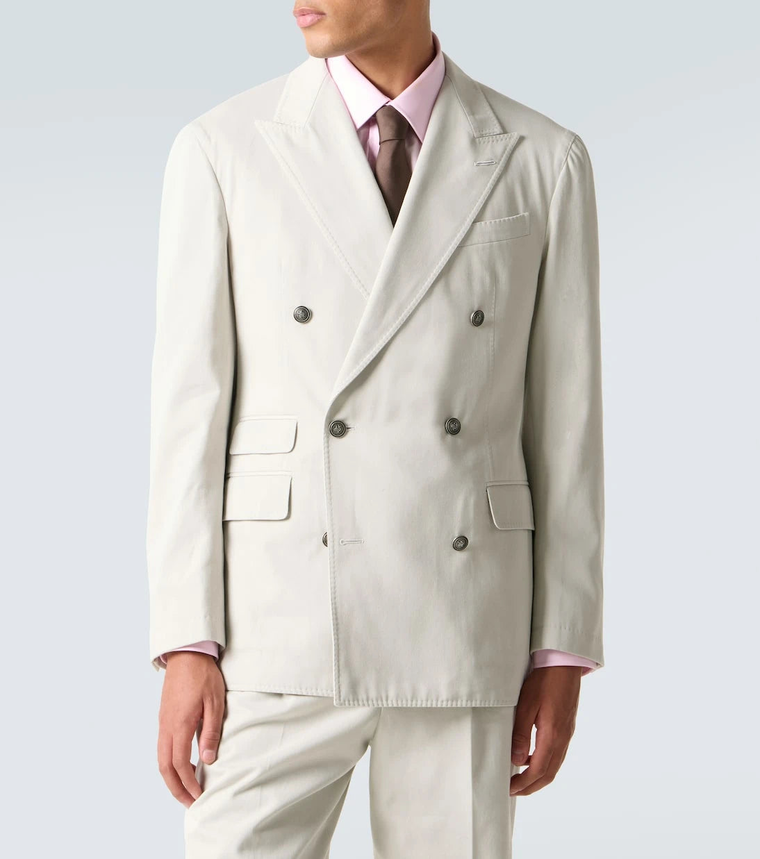Dunhill - Double-breasted cotton and cashmere blazer