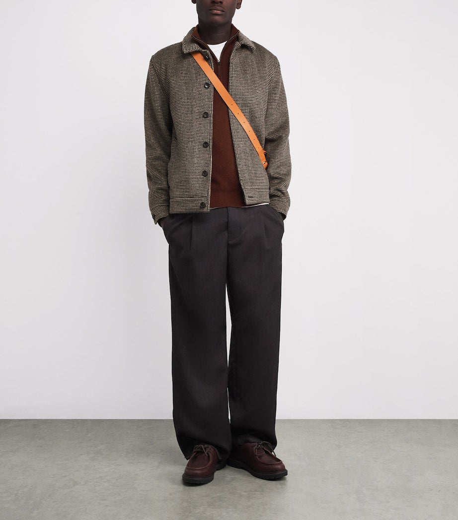 Multi Houndstooth Bomber Jacket