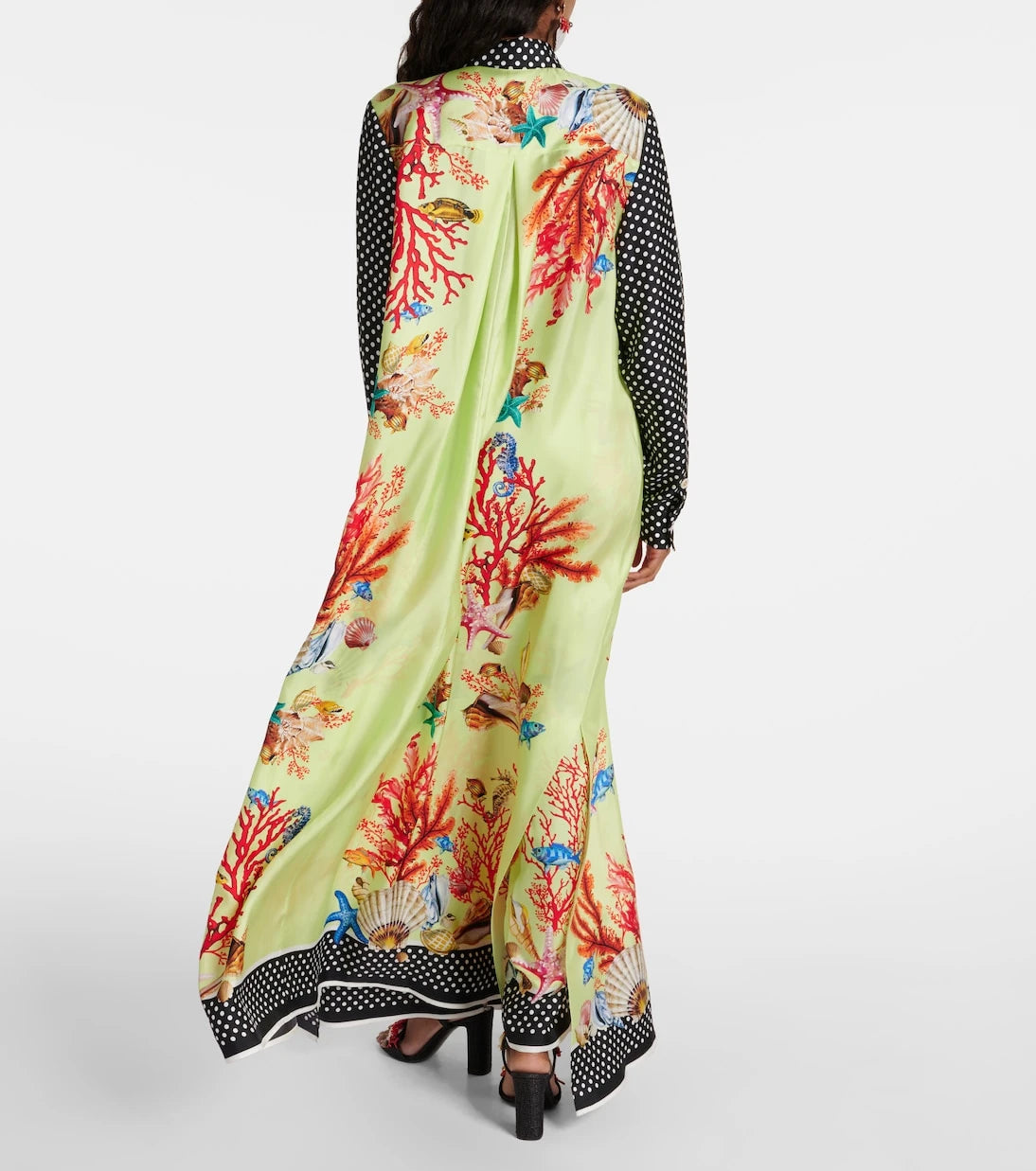 Dolce&Gabbana - Capri printed silk satin shirt dress