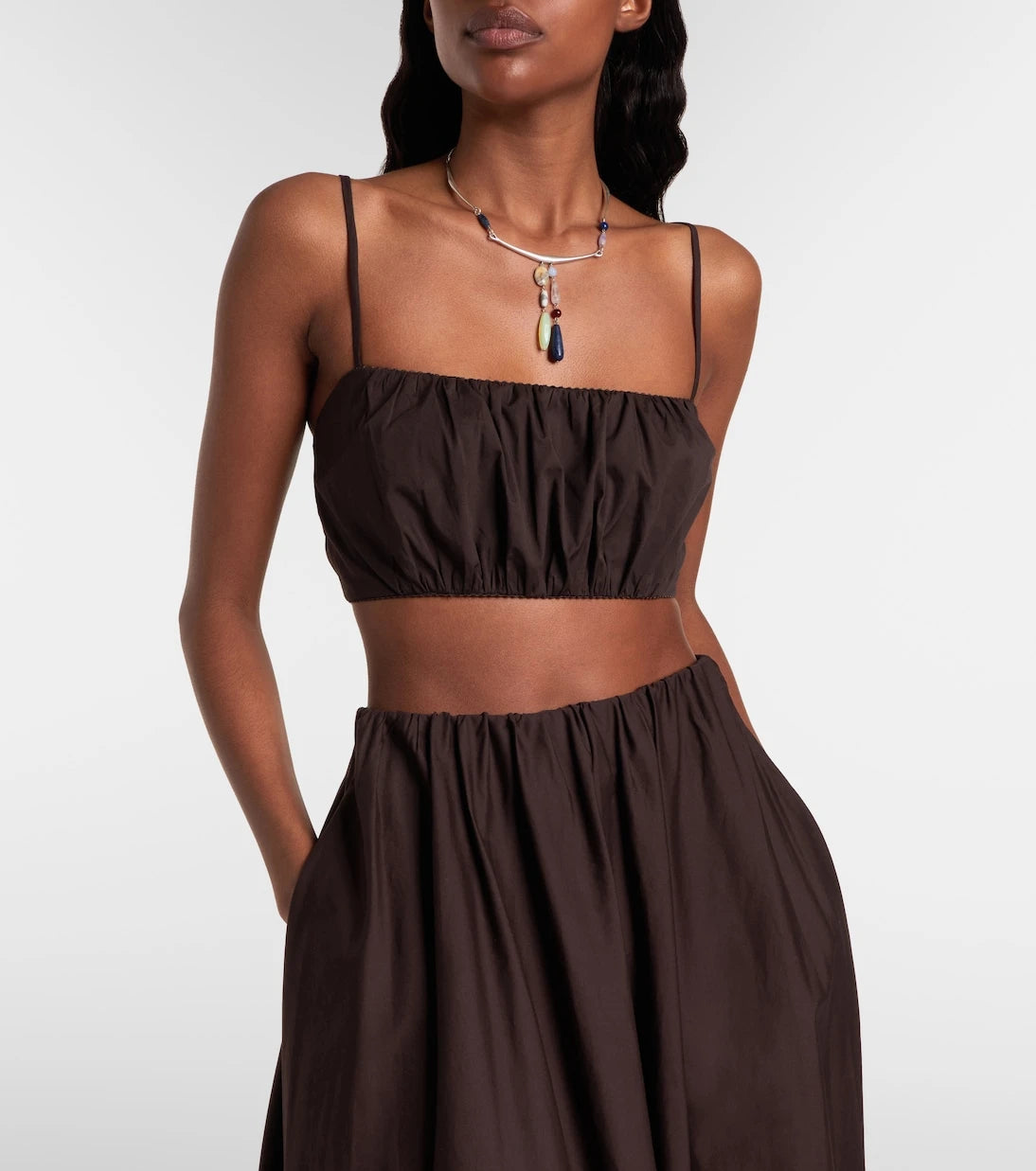 Staud - Fiore cotton crop top