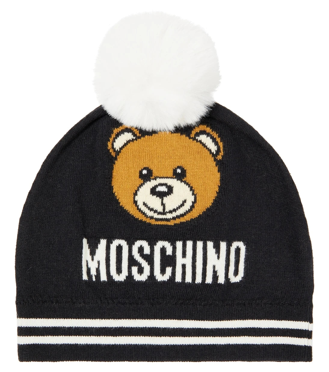 Moschino Kids - Teddy Bear cotton and wool beanie