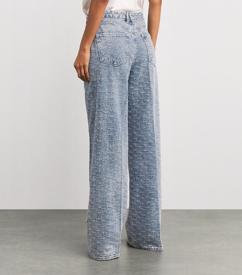 Good American Blue Good Skate Wide-Leg Jeans