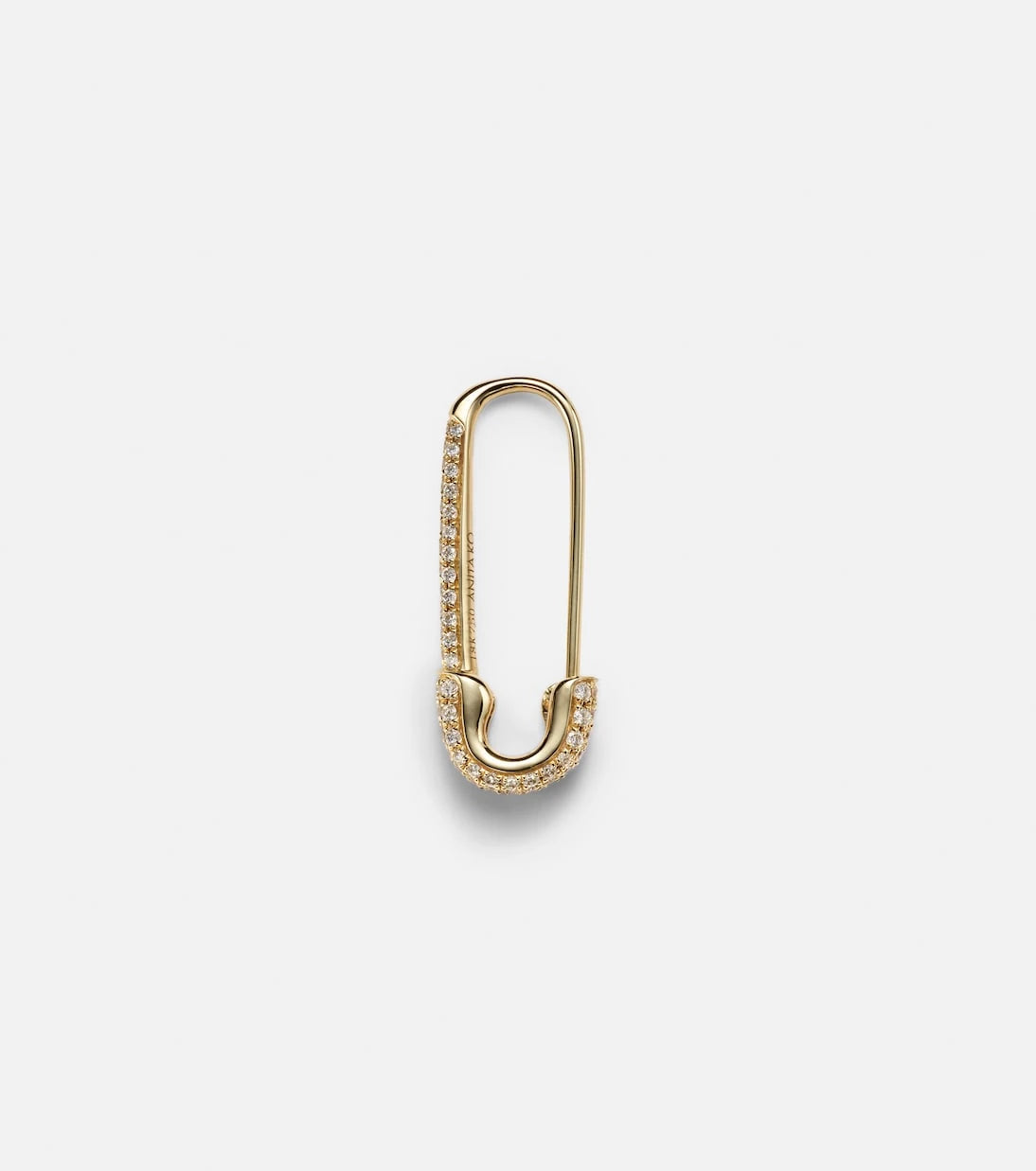 Anita Ko - Safety Pin 18kt gold single earring with diamonds