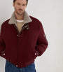 Brunello Cucinelli Red Wool Down-Filled Bomber Jacket