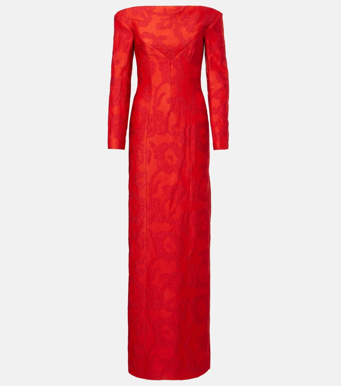 Emilia Wickstead - Zarith jacquard off-shoulder bouclé maxi dress