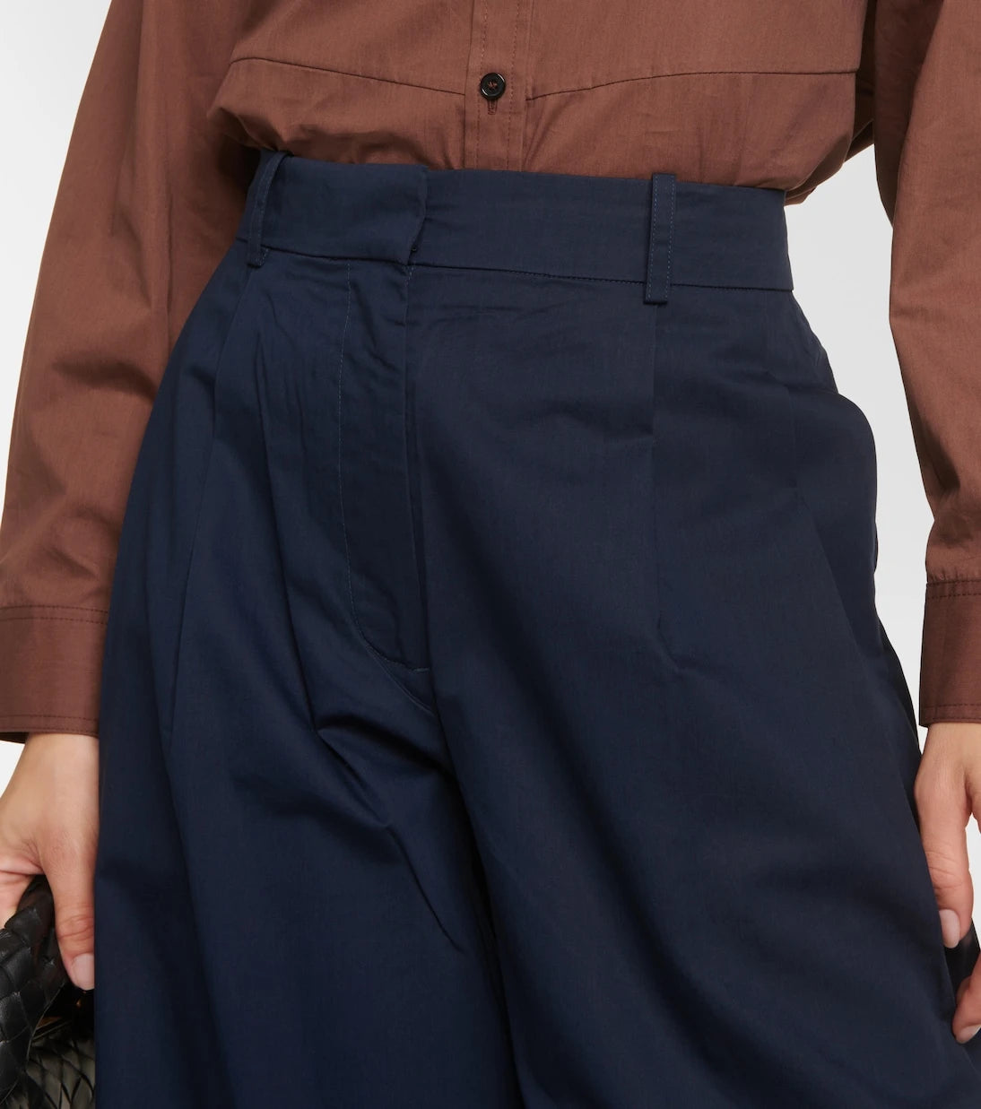CO - Cotton and silk poplin wide-leg pants
