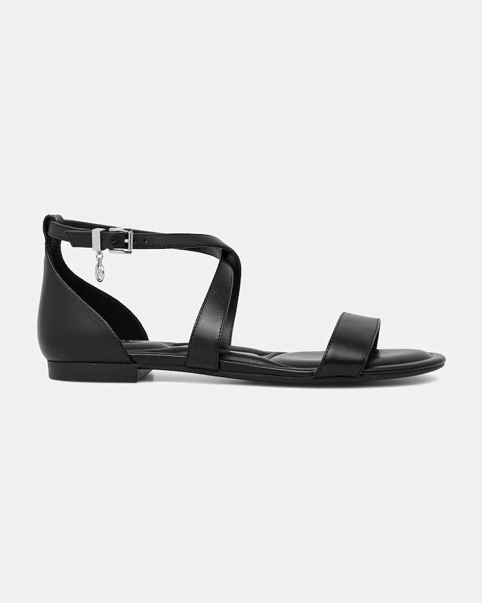 MICHAEL Michael Kors kadın düz taban deri sandalet Alexa Flex Flat Sandal