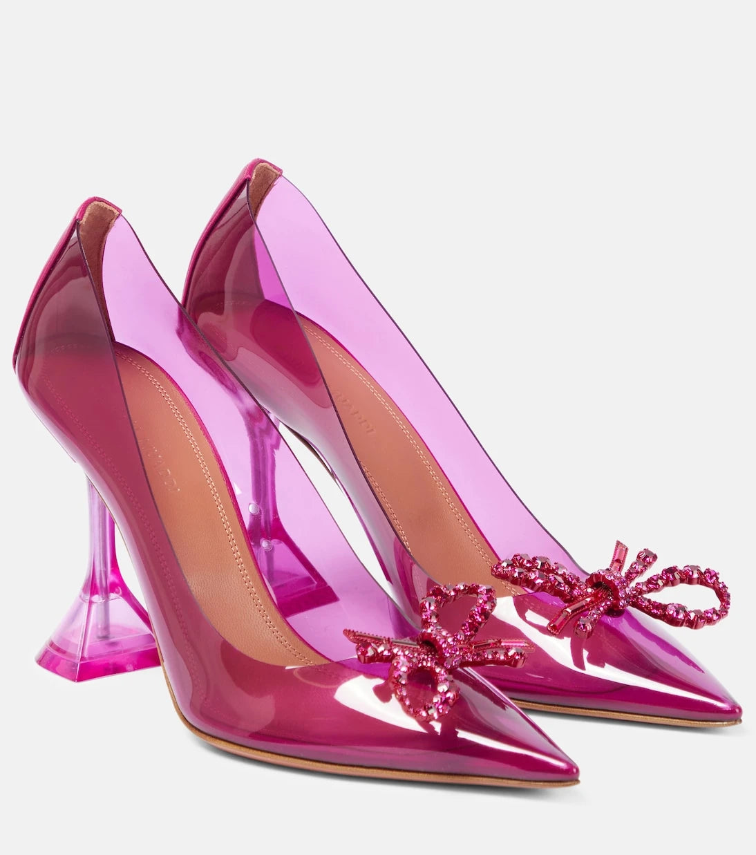 Amina Muaddi - Rosie embellished PVC pumps