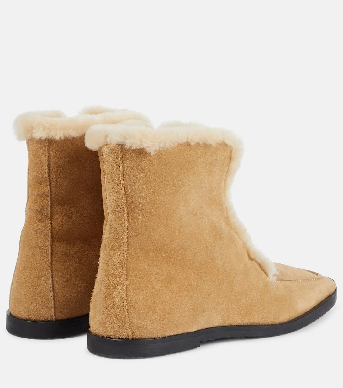 Toteme - Shearling-lined suede ankle boots