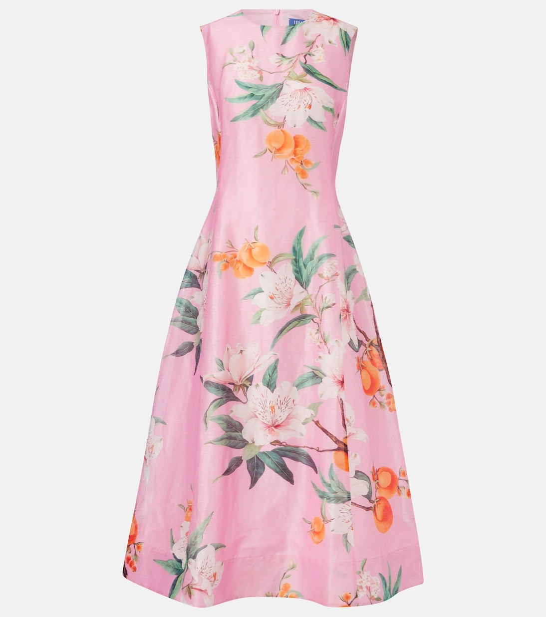 Leo Lin - Cleo floral linen-blend midi dress