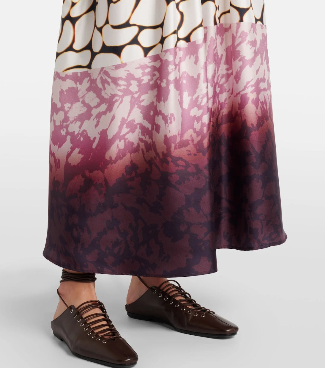 Dries Van Noten - Printed silk twill maxi dress