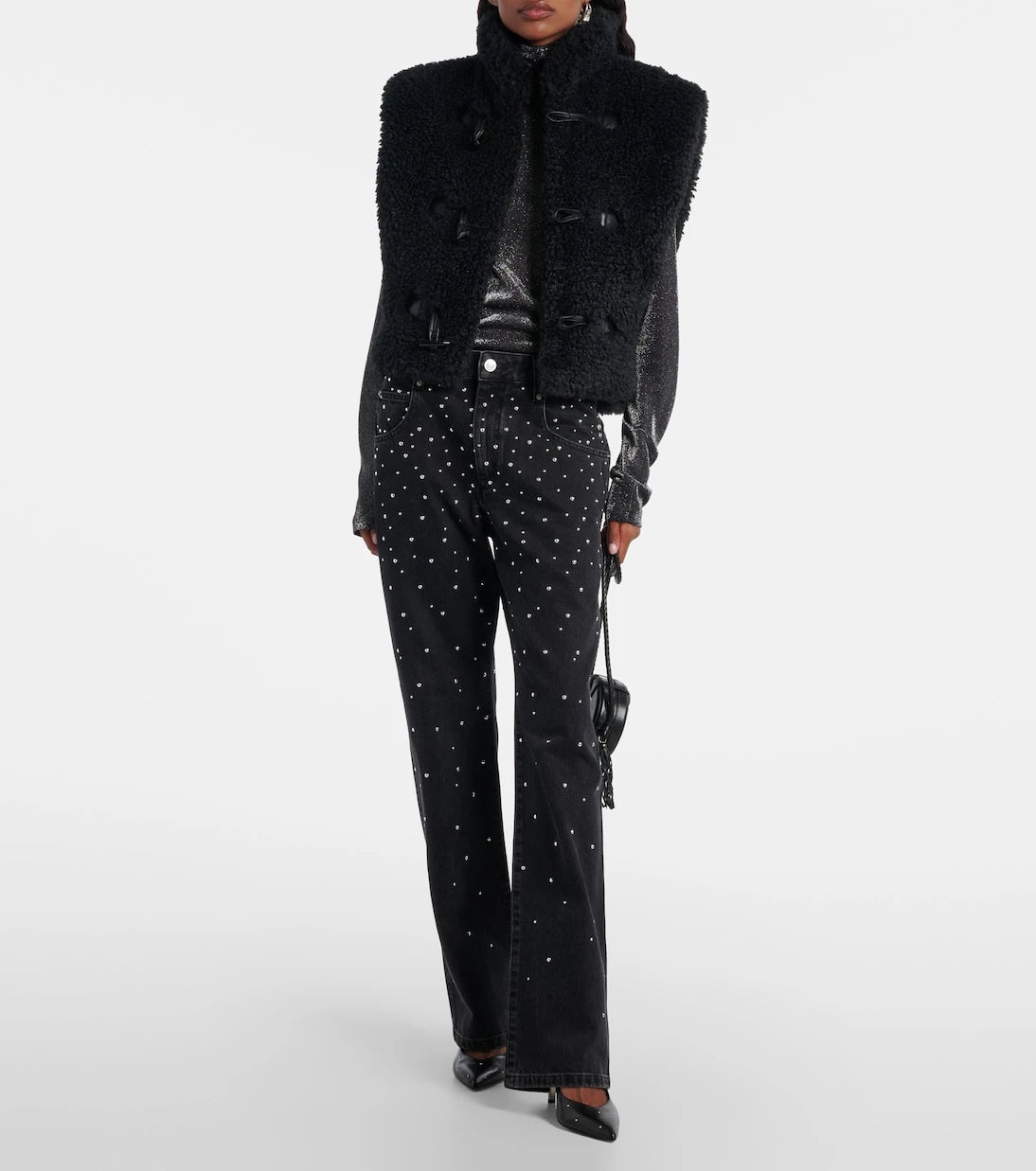 Marant Etoile - Embellished straight jeans