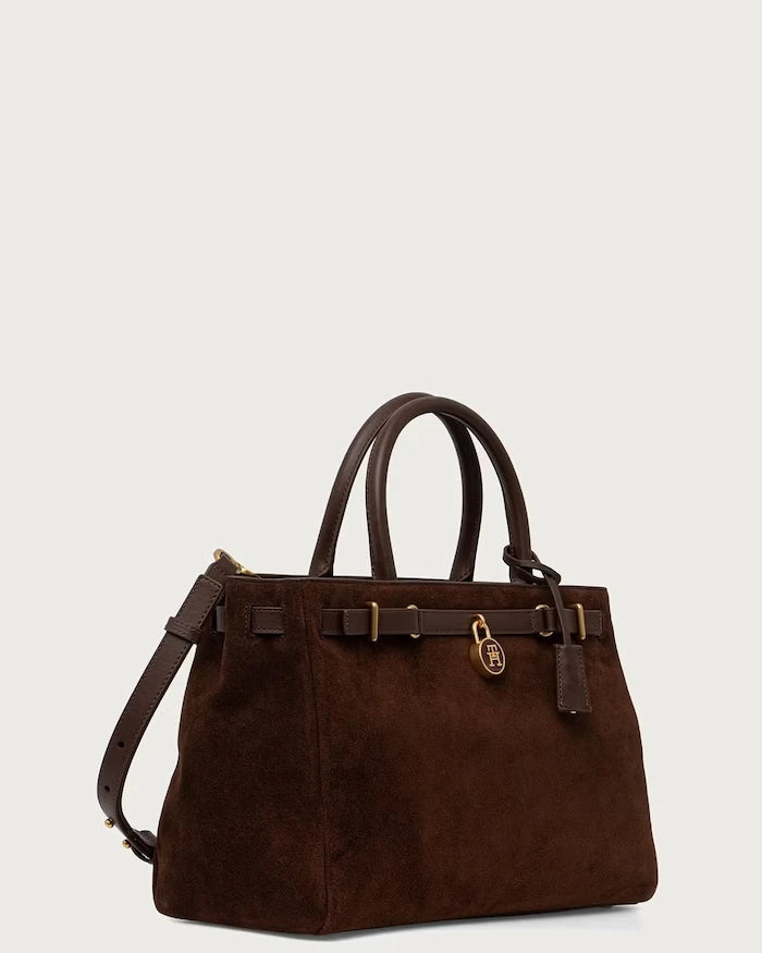 Tommy Hilfiger süet kadın tote çanta
