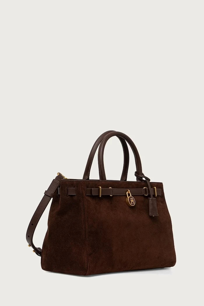 Tommy Hilfiger süet kadın tote çanta