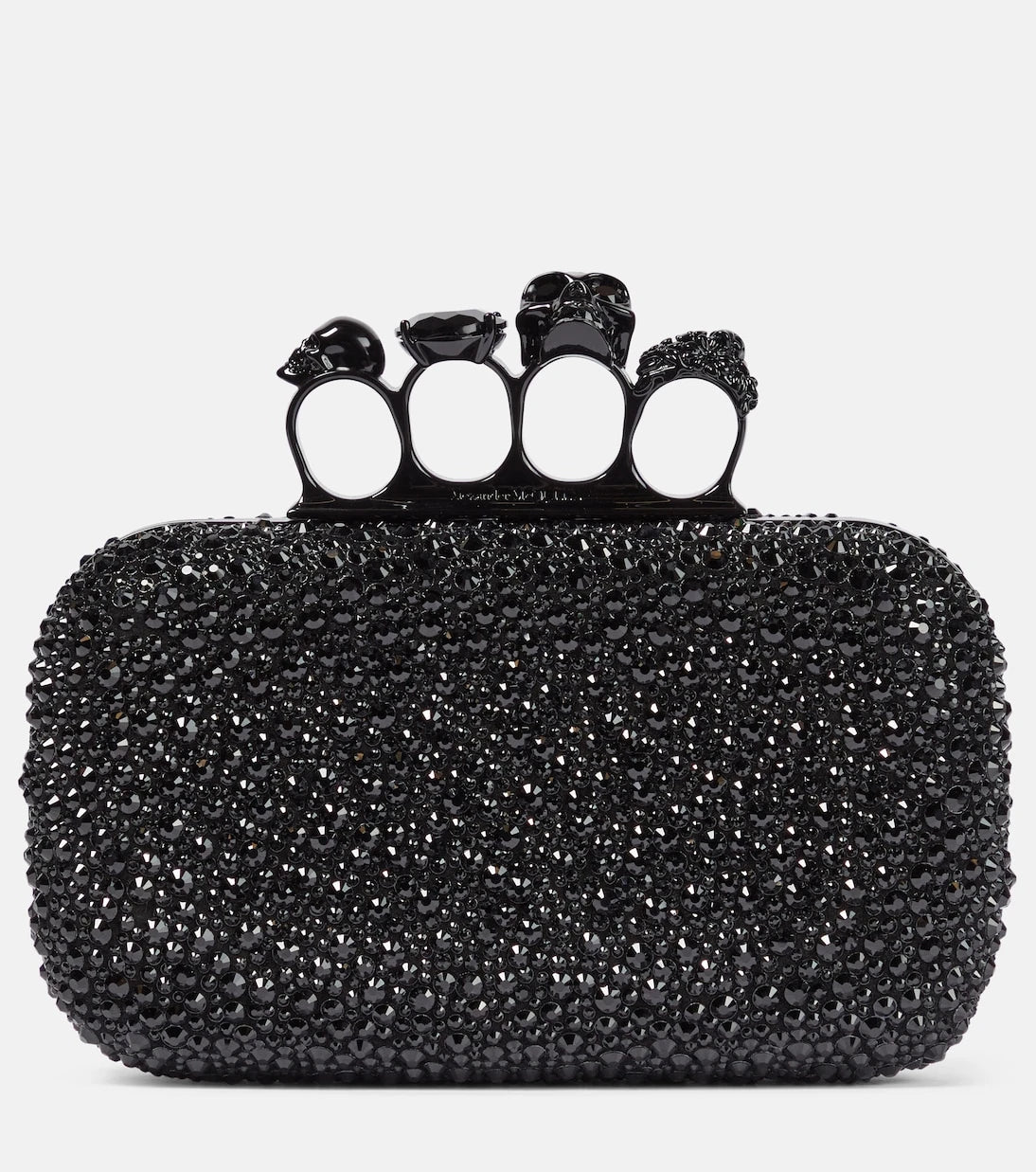 McQueen - Knuckle embellished leather clutch