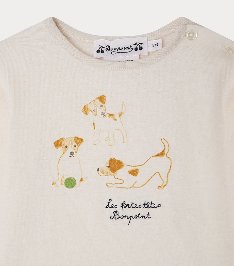 Cotton Dog Print Long-Sleeve T-Shirt (6-18 Months)