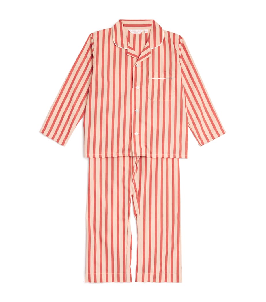 Derek Rose Kids Cotton Stripe Capri Pyjamas (3-16 Years)