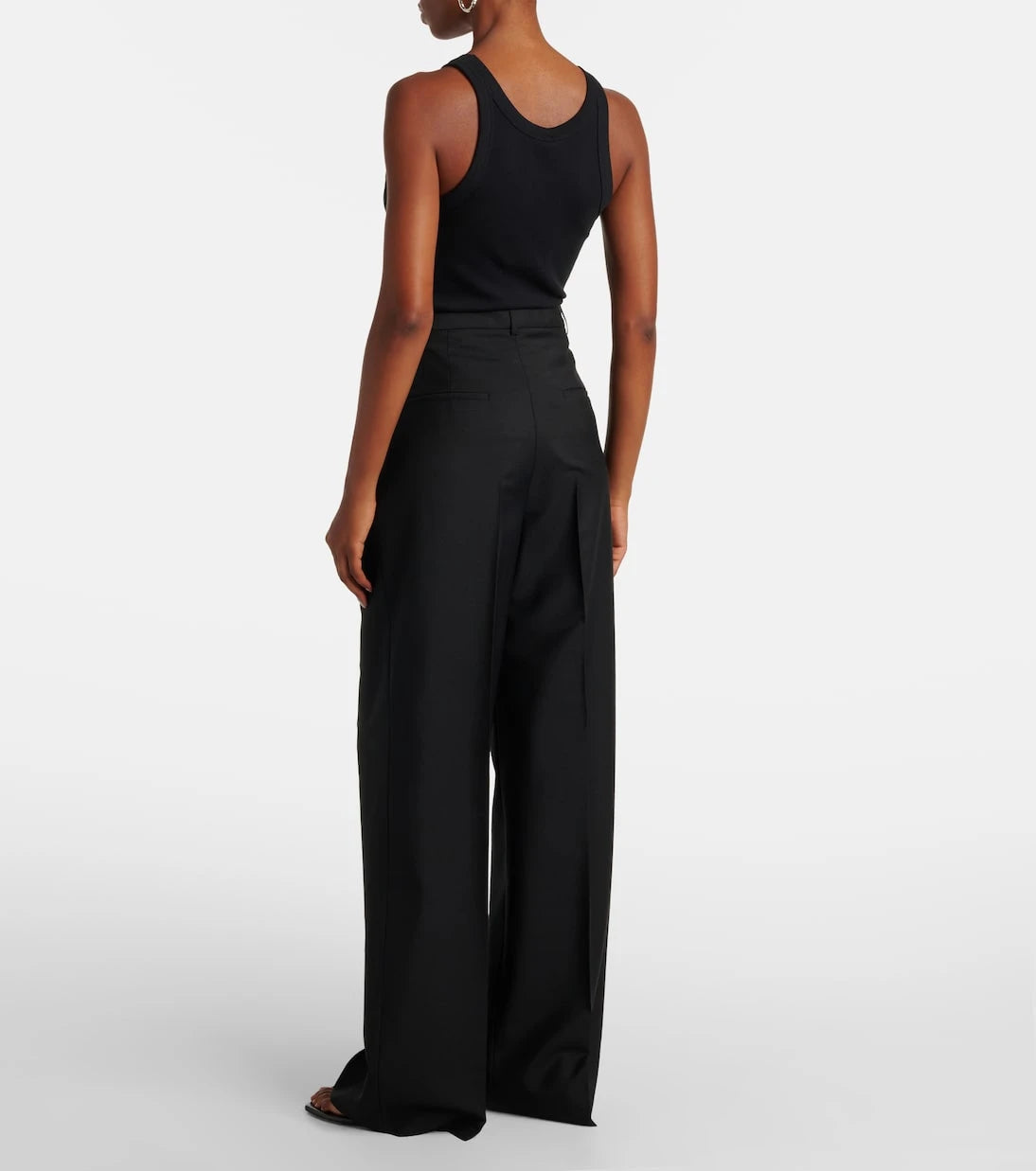 Róhe - Mid-rise wool and mohair wide-leg pants