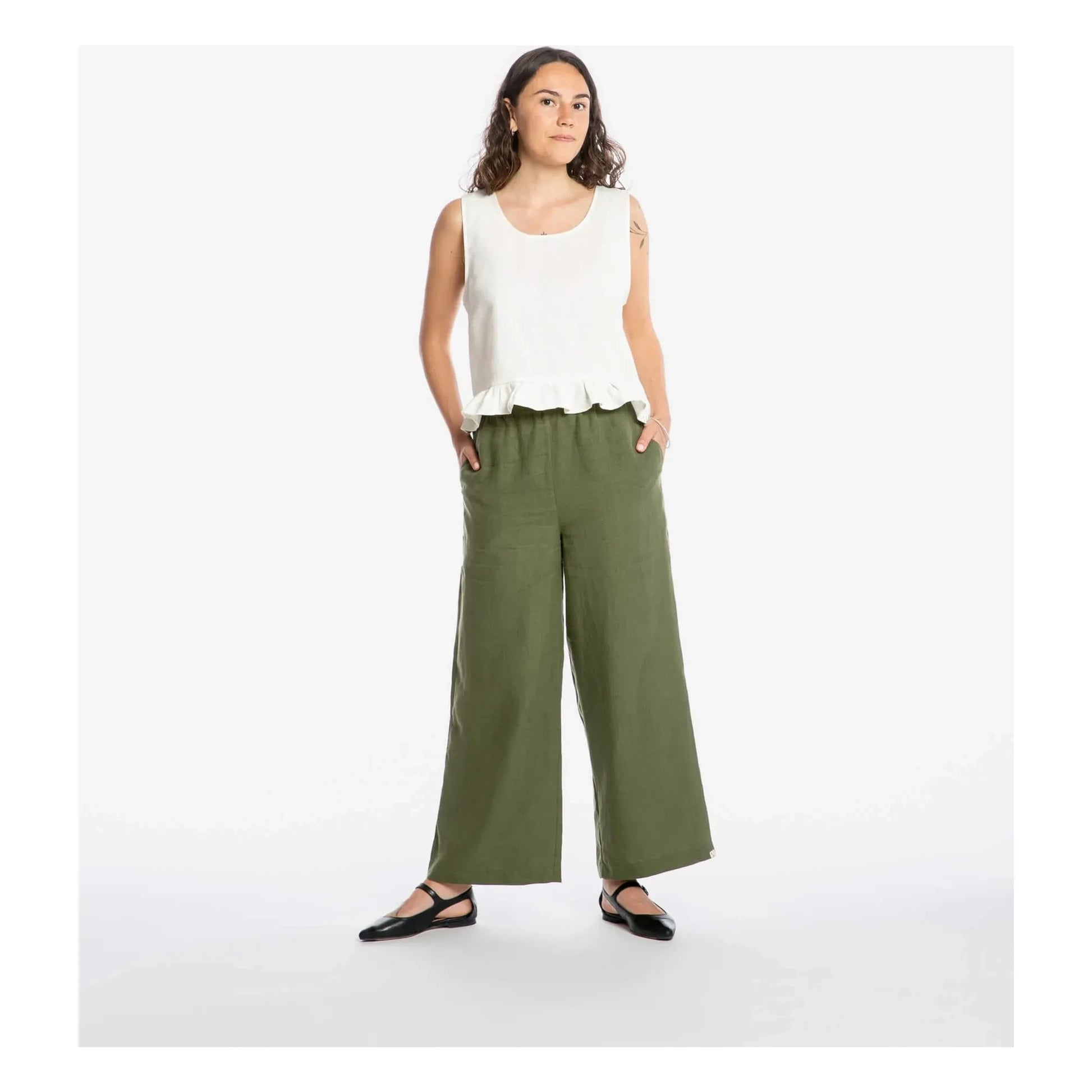 Matona - Linen pants | Olive