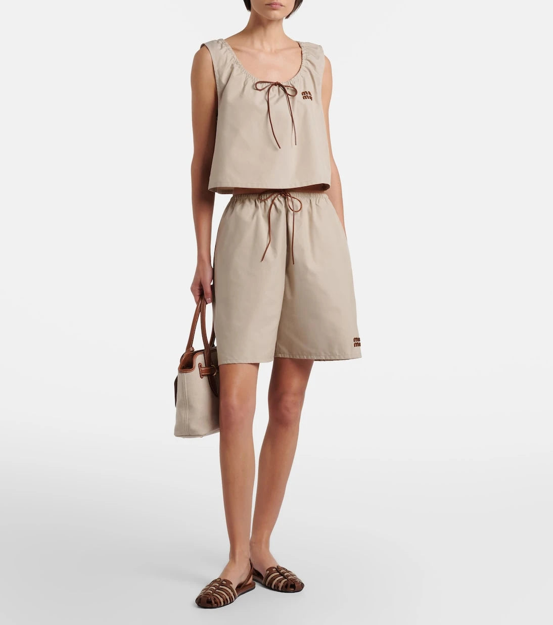 Miu Miu - Cotton-blend Bermuda shorts