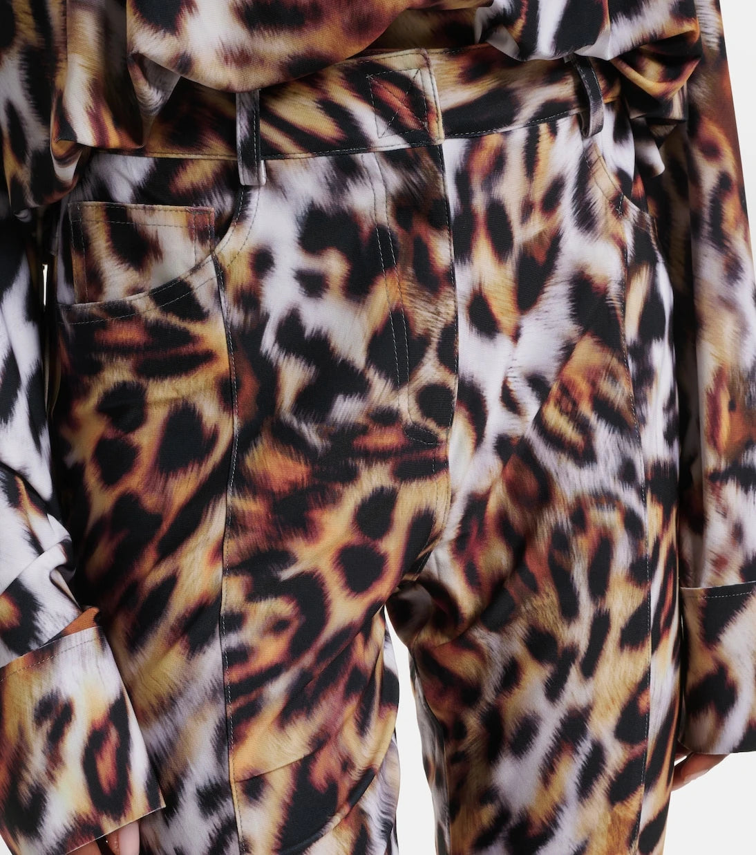 Norma Kamali - Leopard print capri pants