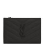 Saint Laurent Black Quilted Leather Bifold Pouch