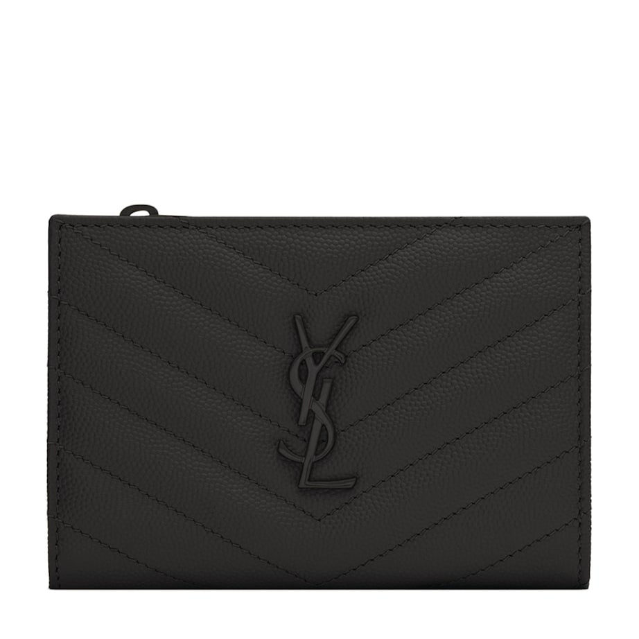 Saint Laurent Black Quilted Leather Bifold Pouch