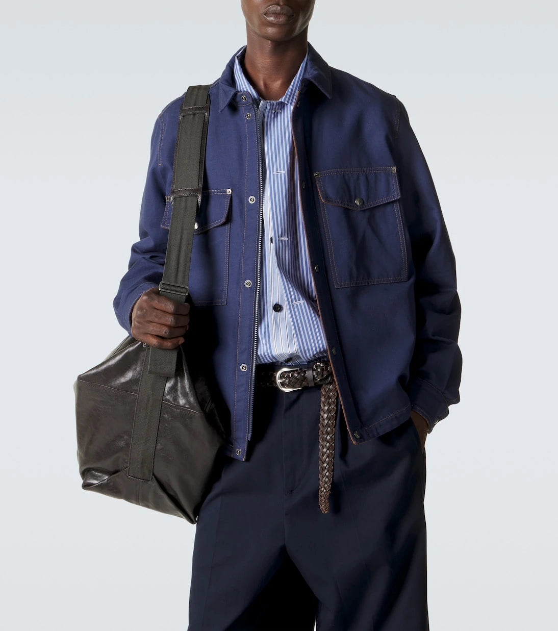Moncler - Cotton and linen field jacket