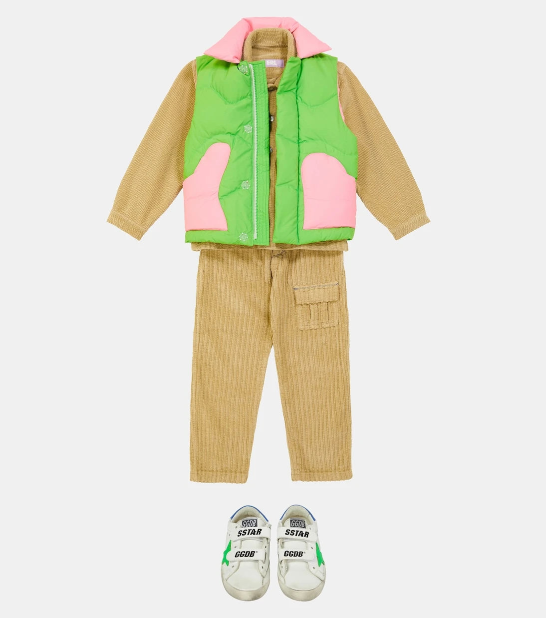 ERL Kids - Sleeveless colorblocked down coat