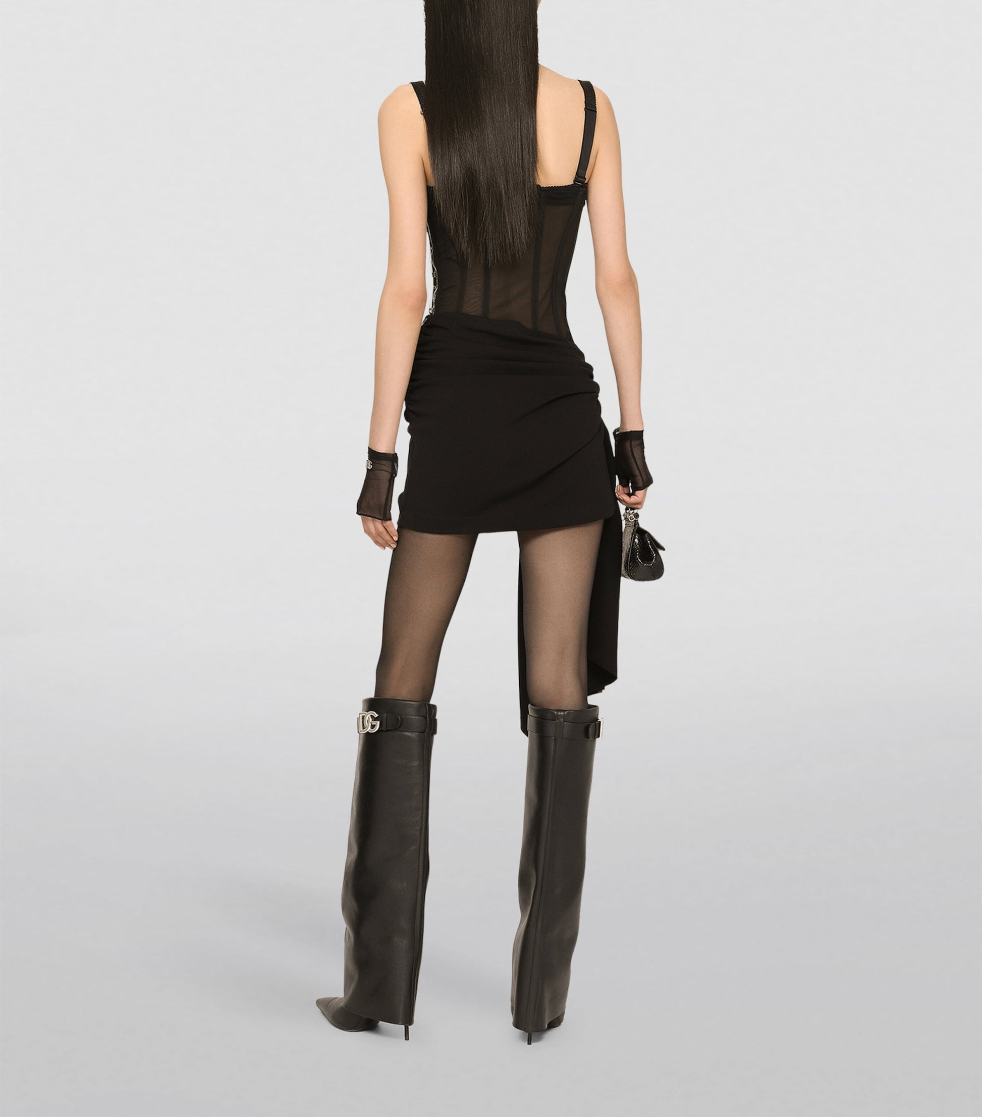 Dolce & Gabbana Multi Corset-Detail Mini Dress