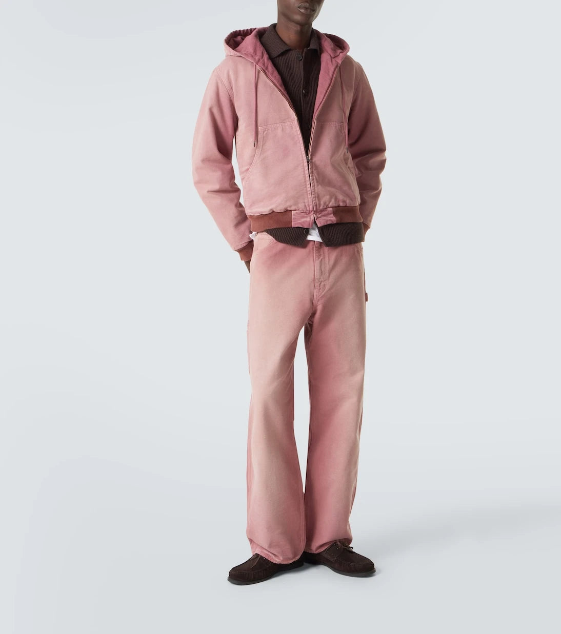 Auralee - Cropped cotton hoodie