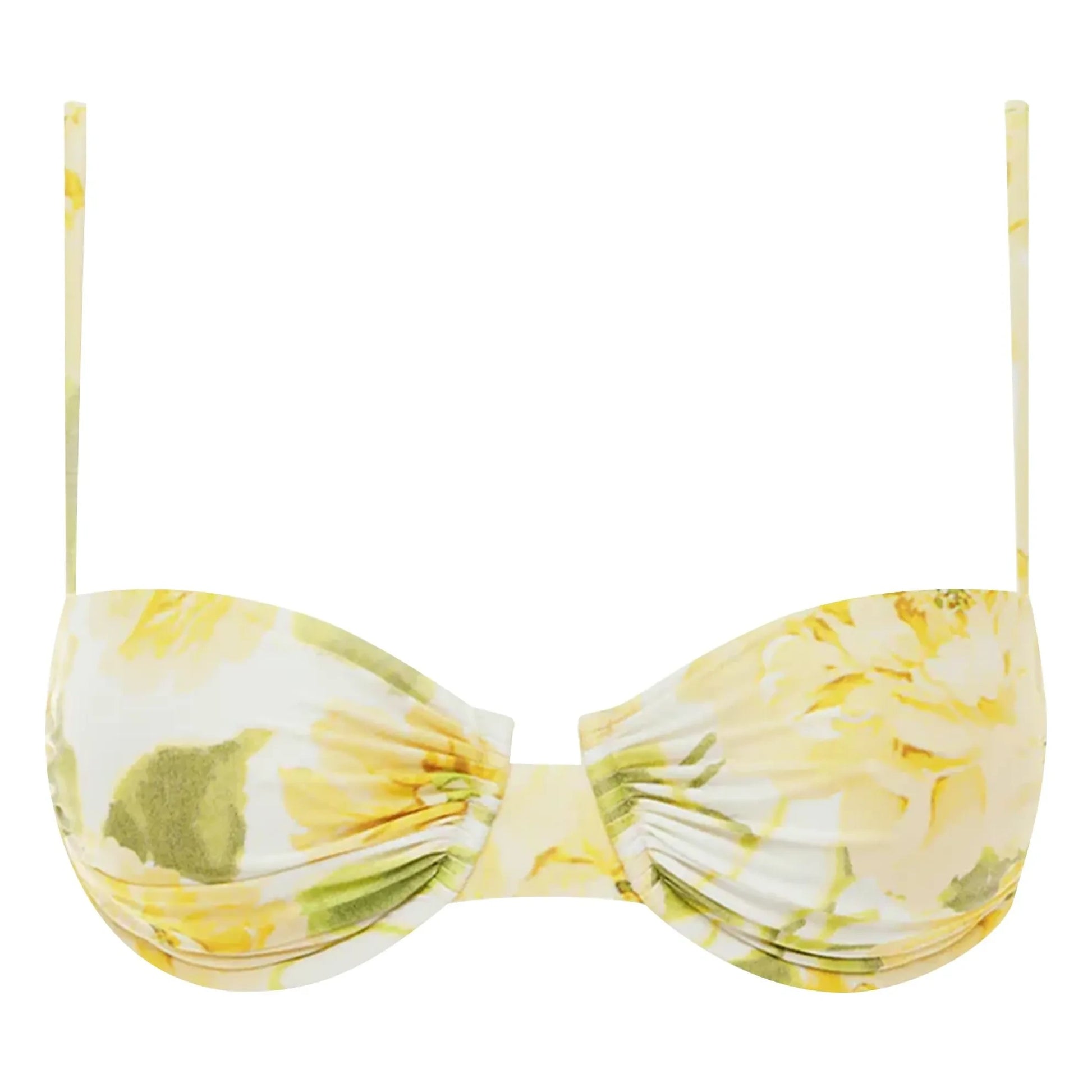 Peony - Ruched Holiday Balconnet Swimsuit Top | Yellow