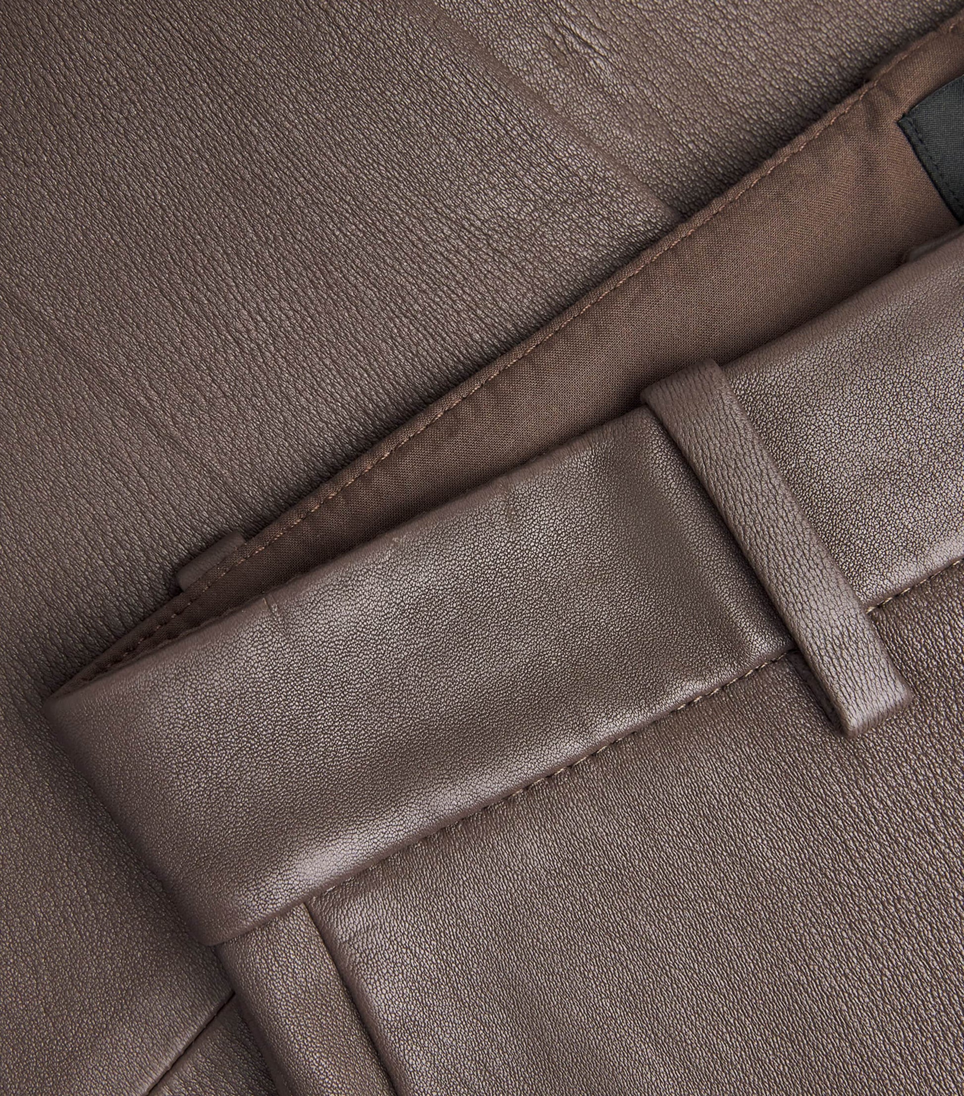 Joseph Brown Leather Coleman Trousers
