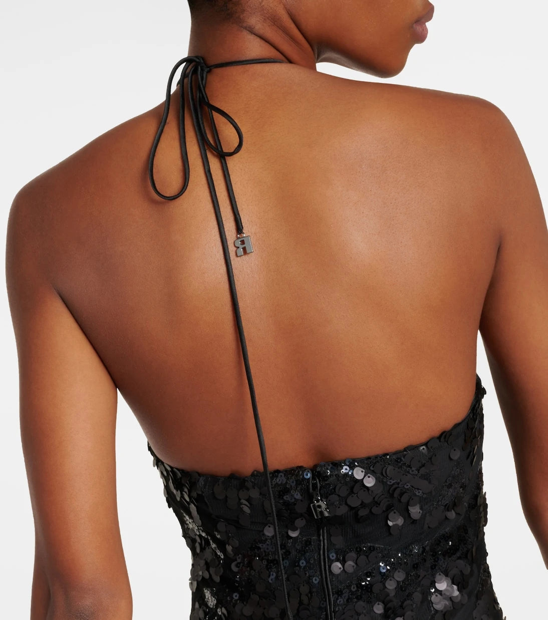 Rotate - Sequined halterneck midi dress
