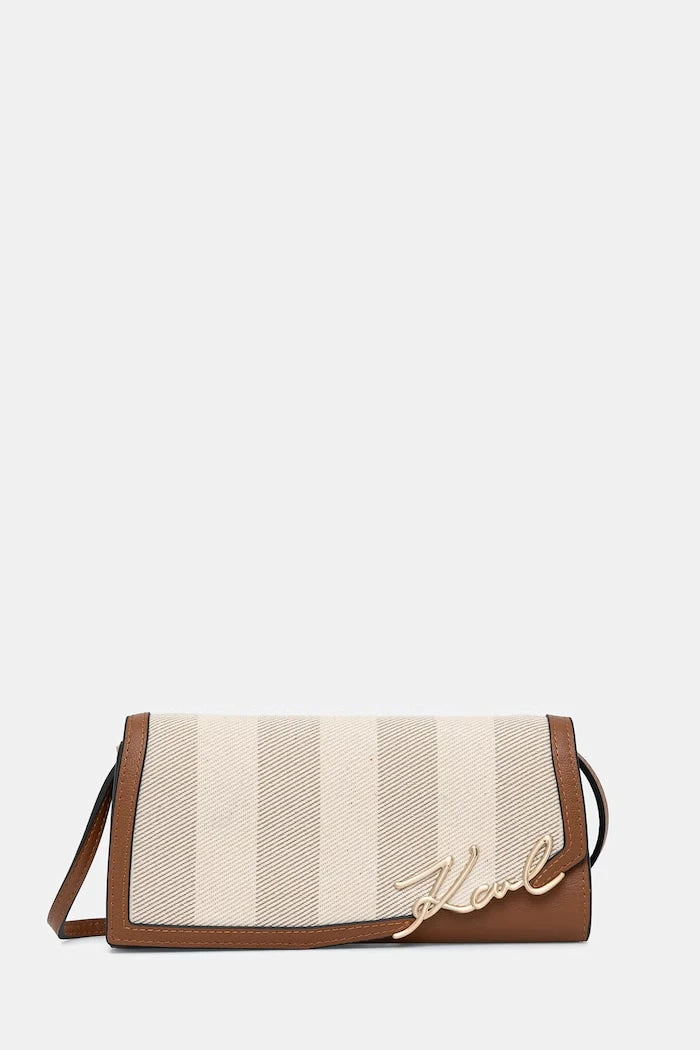 Karl Lagerfeld чанта crossbody дамска от памук K/SIGNATURE