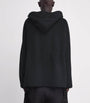 Rick Owens Black Cashmere Double-Faced Tunic Hoodie