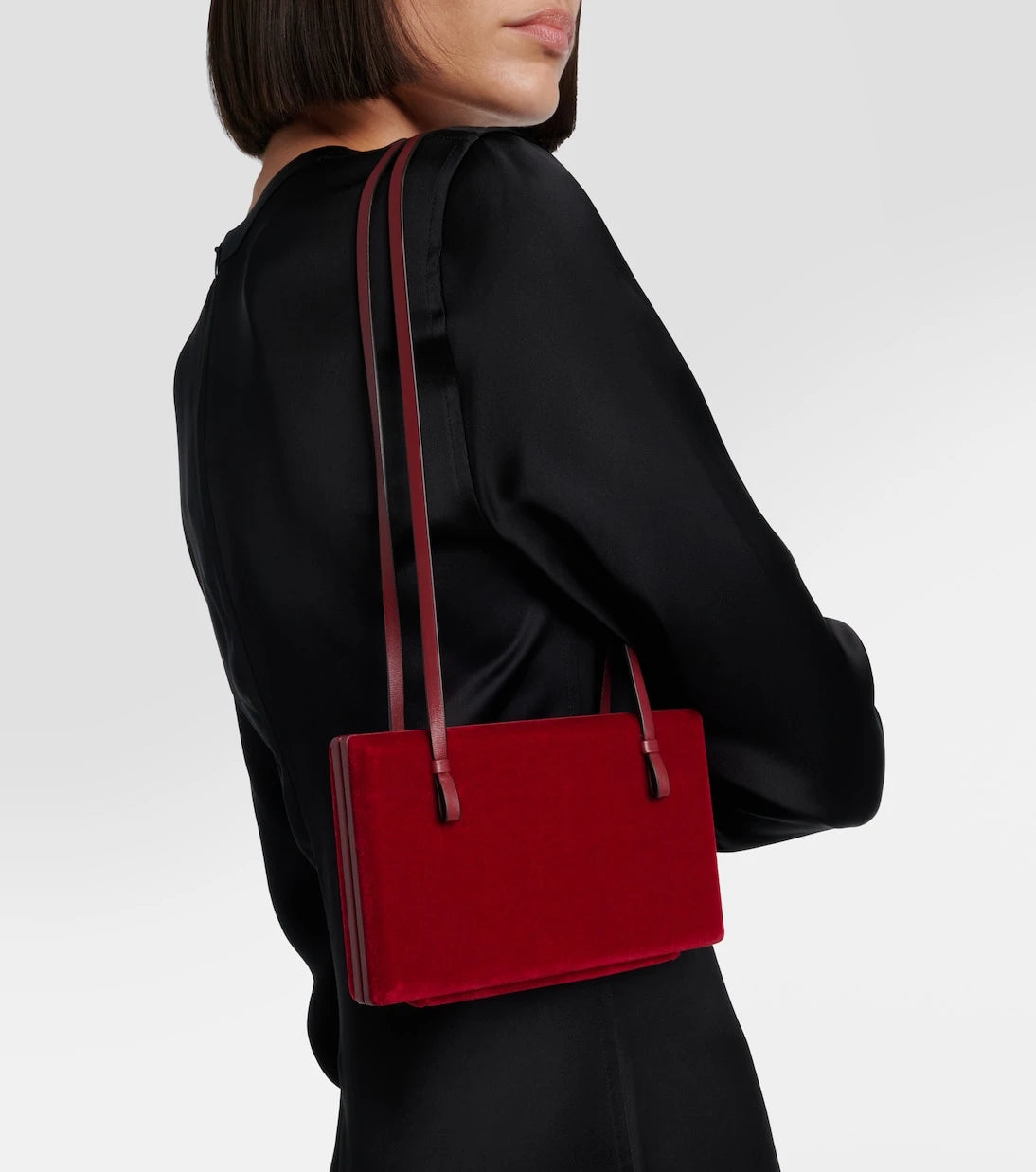 Toteme - Cocktail velvet shoulder bag