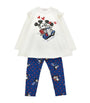 Monnalisa x Disney Mickey Mouse T-Shirt and Leggings Set (2-12 Years)