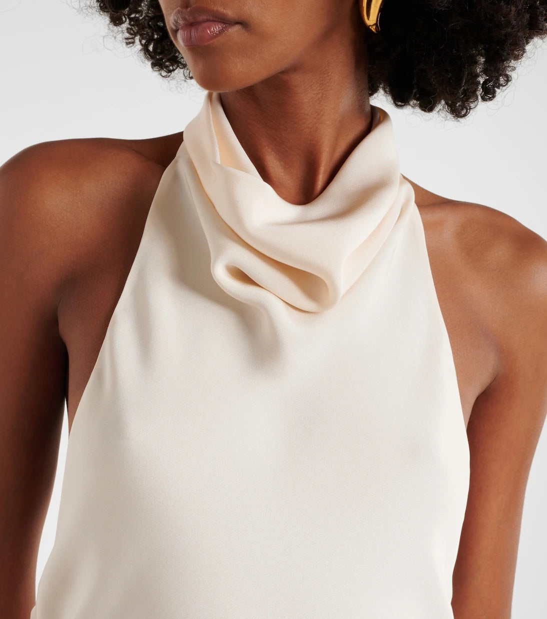 Tom Ford - Halterneck silk sablé cocktail dress