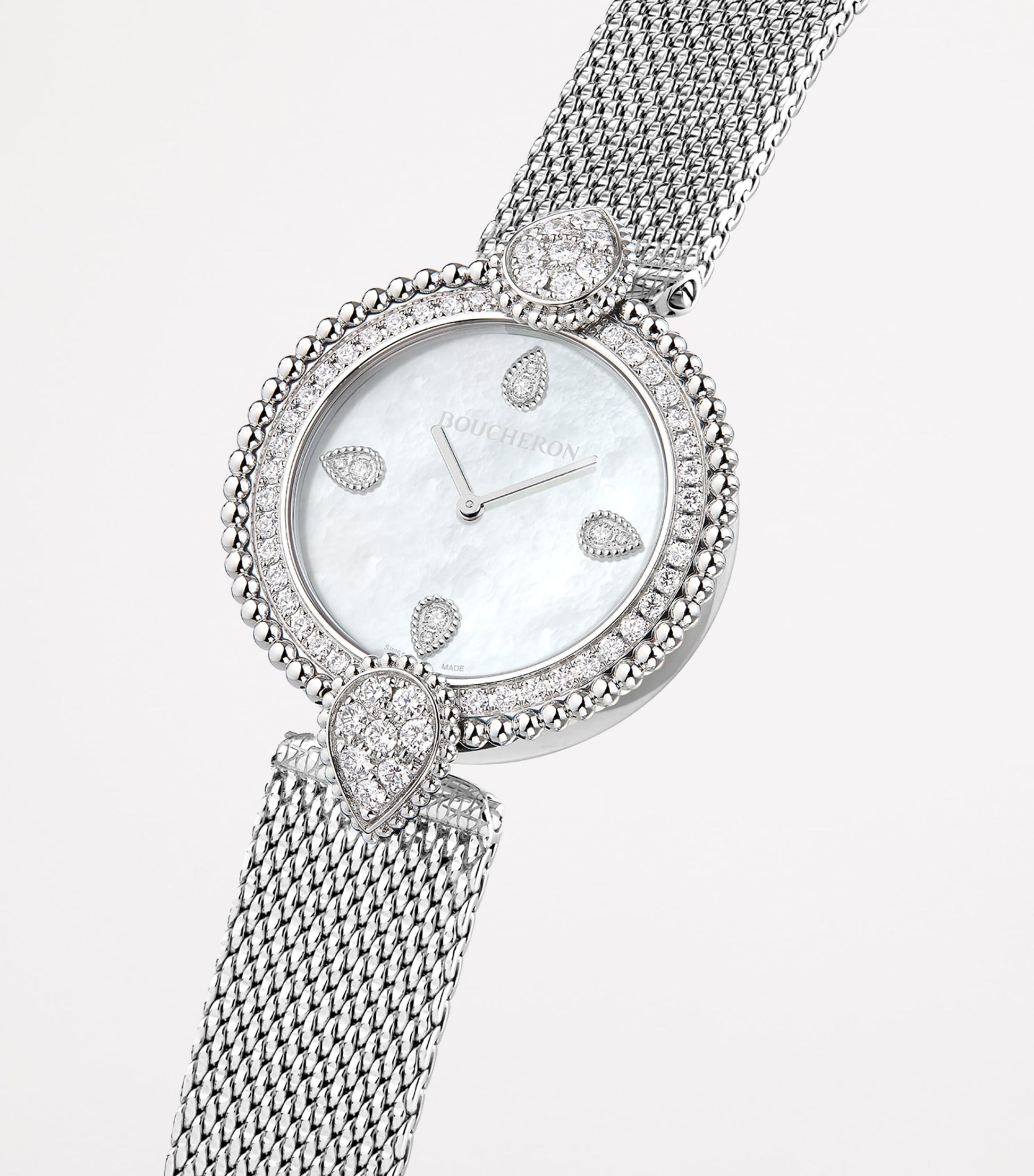 Boucheron Steel and Diamond Serpent Bohème Watch 32mm
