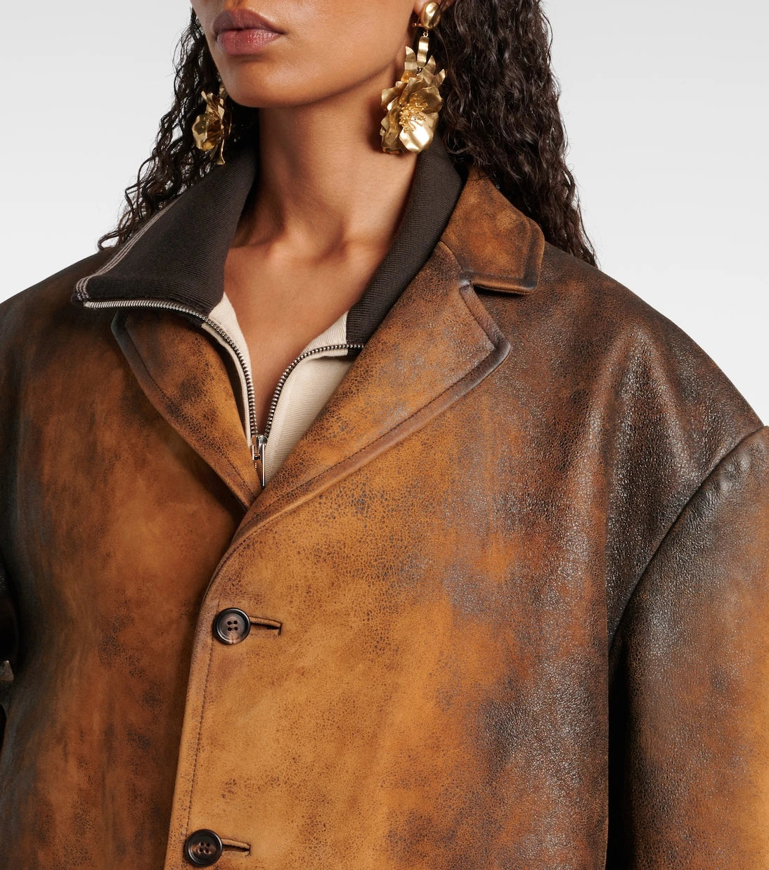 Miu Miu - Oversized suede jacket
