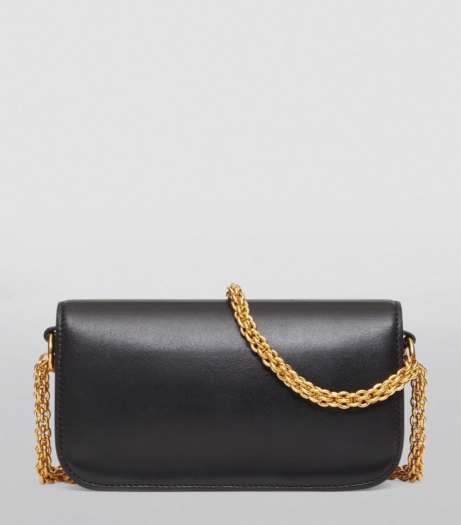 Valentino Garavani Black Small Leather Locò Shoulder Bag