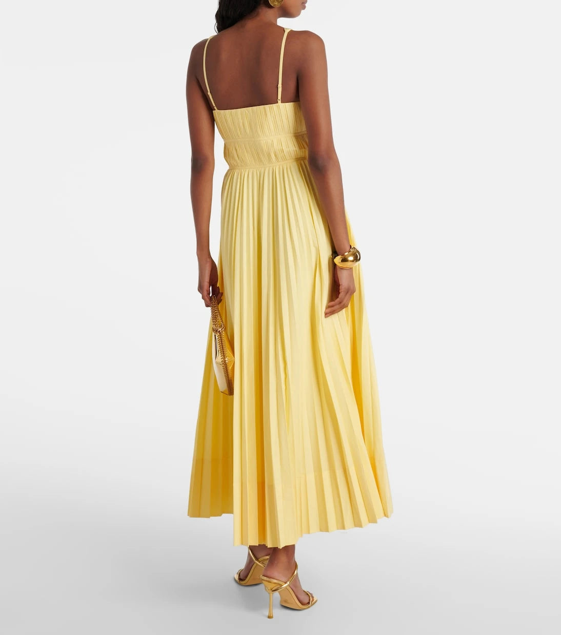 Simkhai - Stephanie plissé cotton-blend maxi dress