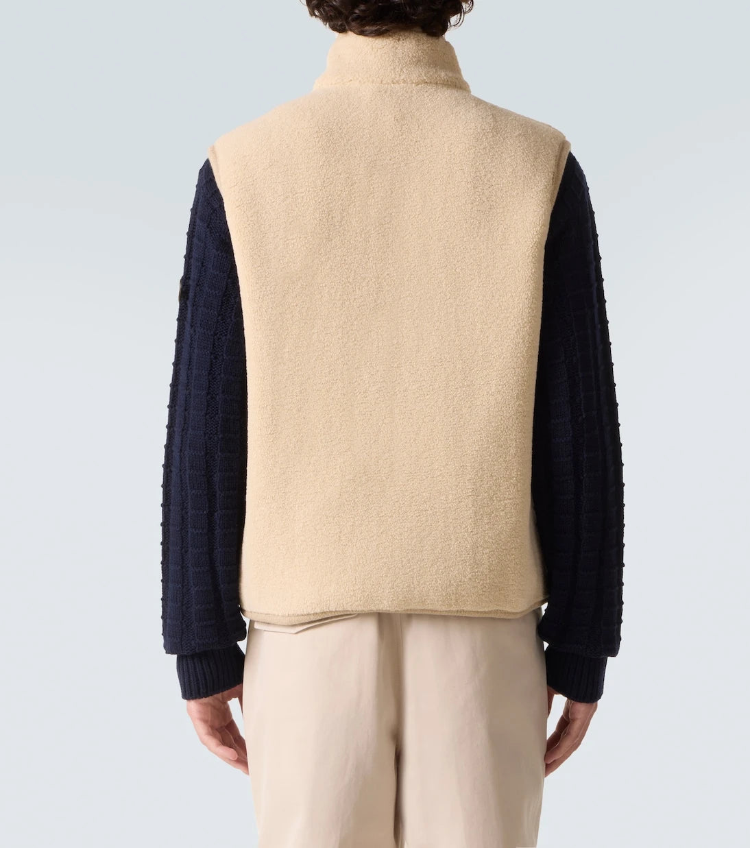 Moncler - Leather-trimmed teddy vest