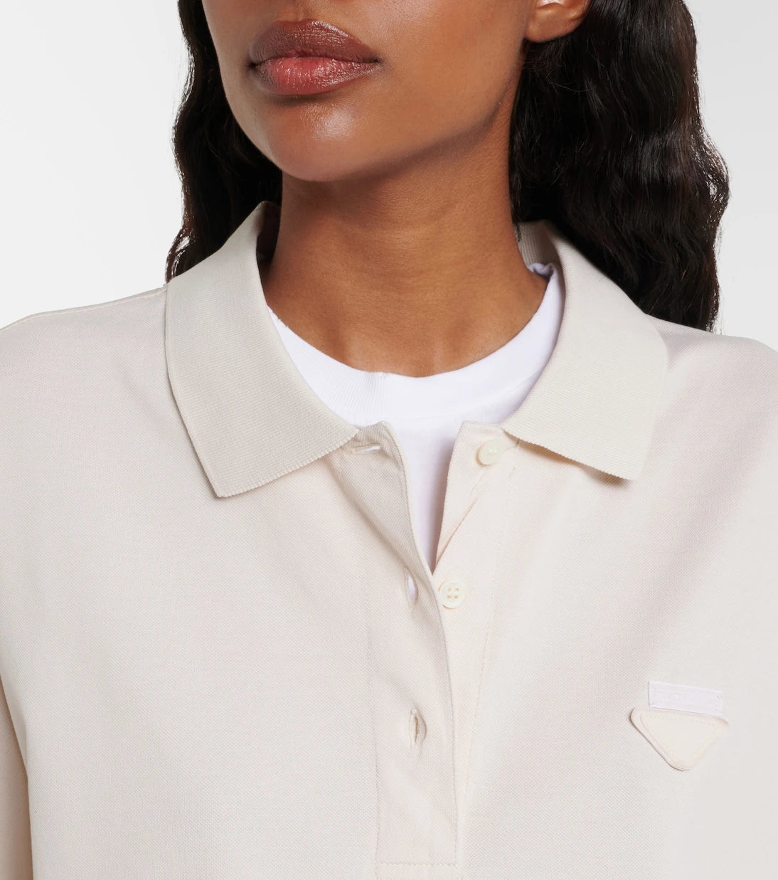 Prada - Cotton piqué and jersey polo shirt