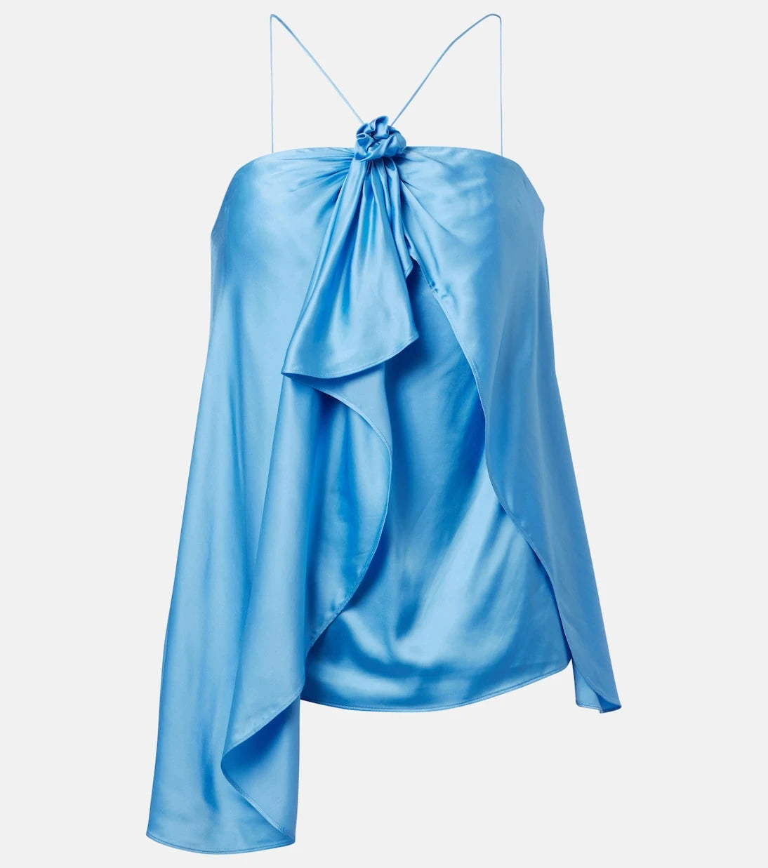 Acne Studios - Ruffled halterneck satin top