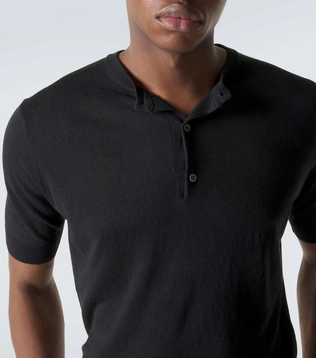 Thom Sweeney - Silk and linen Henley shirt