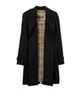 Burberry Black Mid-Length Kensington Heritage Trench Coat