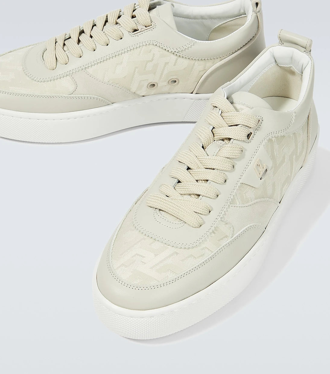 Christian Louboutin - Happyrui leather-trimmed sneakers