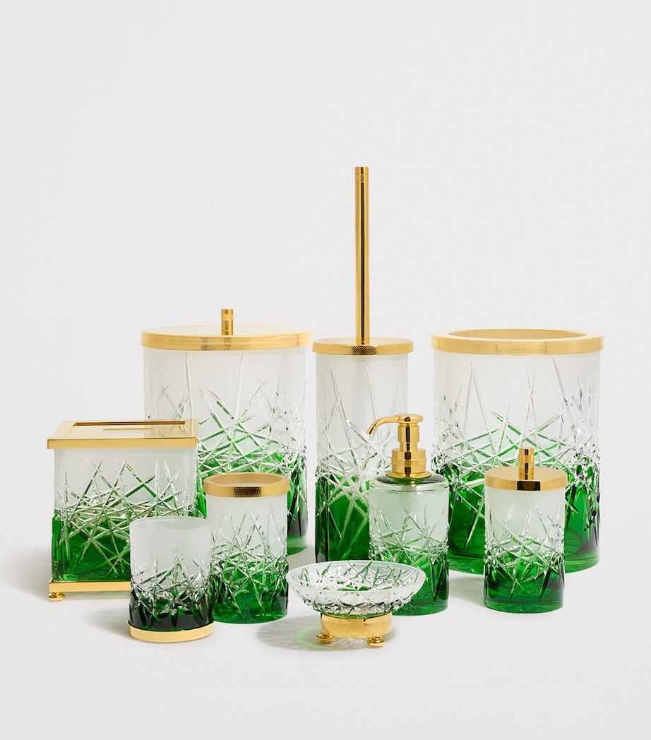 Crystal Ivy Green Toothbrush Holder